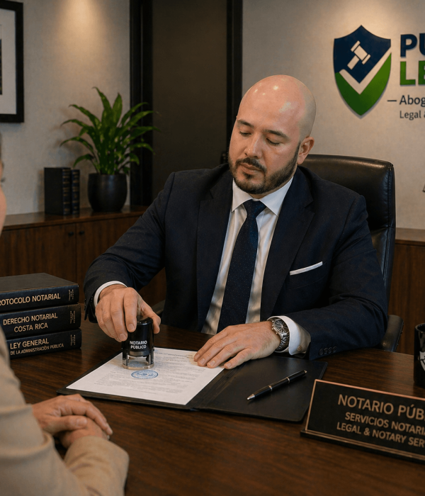 Marco doing Notary services at Punto Legal Escazu